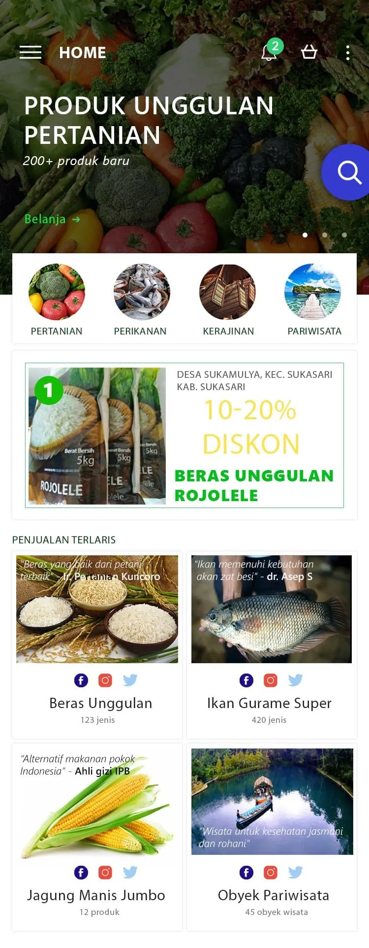 SME e-commerce app for Indonesian farmers and micro-businesses